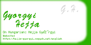 gyorgyi hejja business card